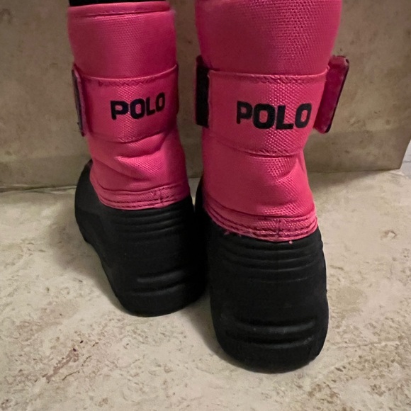 Polo by Ralph Lauren Kids' Vibrant Pink and Black Boots - Picture 2 of 6